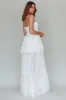 Haeven Tiered Strapless Maxi Dress White sold by Selfie Leslie