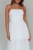 Haeven Tiered Strapless Maxi Dress White sold by Selfie Leslie
