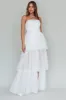 Haeven Tiered Strapless Maxi Dress White sold by Selfie Leslie