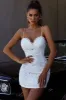 Spring Romance Lace Overlay Mini Dress White sold by Selfie Leslie