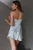 Well Versed Pleated Mini Dress Tropic Floral Print Mint sold by Selfie Leslie