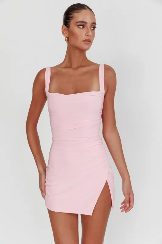 Won't Bite Backless Mini Dress Pink sold by Selfie Leslie
