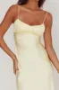 Nerida Twist Back Satin Maxi Dress Lemon sold by Selfie Leslie