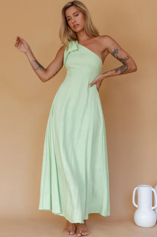 Rigel One-Shoulder Maxi Dress Apple sold by Selfie Leslie