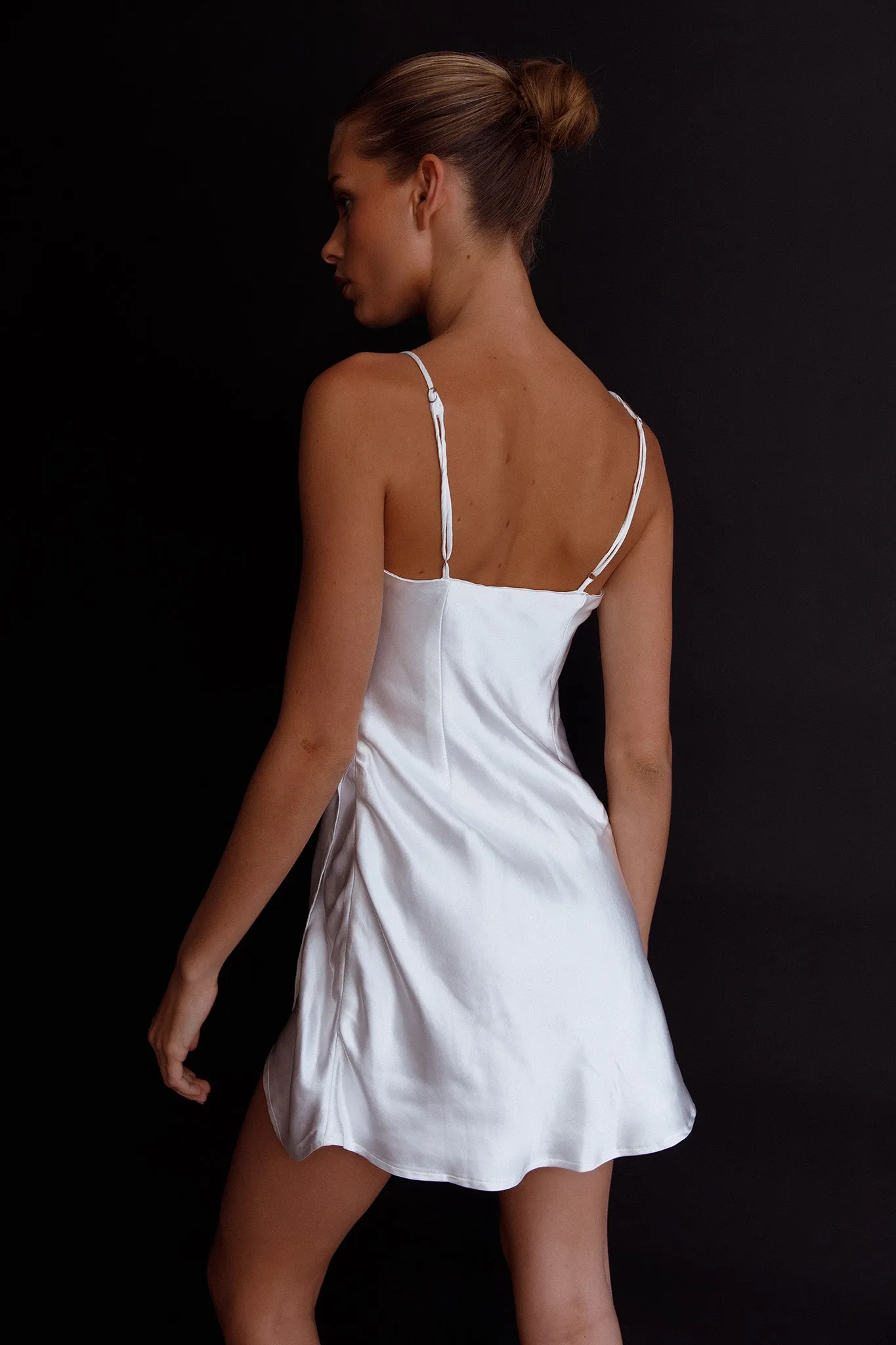Making Headlines Diamante Neckline Mini Dress White sold by Selfie Leslie product image thumbnail 3