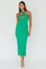 Mari Halterneck Midi Dress Green sold by Selfie Leslie