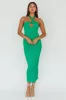 Mari Halterneck Midi Dress Green sold by Selfie Leslie