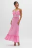 Spirited Ruffle Bust Maxi Dress Pink sold by Selfie Leslie