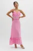 Spirited Ruffle Bust Maxi Dress Pink sold by Selfie Leslie
