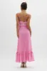 Spirited Ruffle Bust Maxi Dress Pink sold by Selfie Leslie