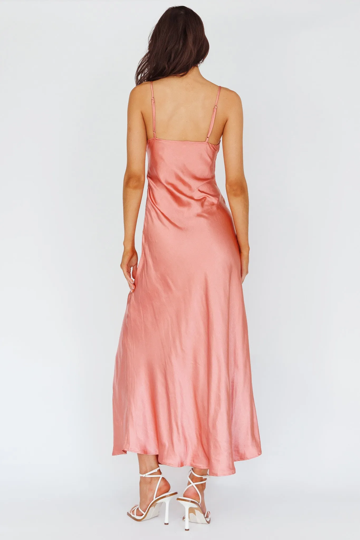 Amity Twist Bust Split Maxi Dress Rose sold by Selfie Leslie product image thumbnail 2