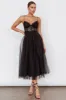Trophy Lace Bodice Mesh Midi Dress Black sold by Selfie Leslie