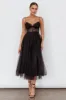 Trophy Lace Bodice Mesh Midi Dress Black sold by Selfie Leslie