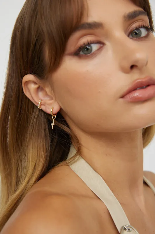 Saskia Crystal Ear Cuff Gold sold by Selfie Leslie