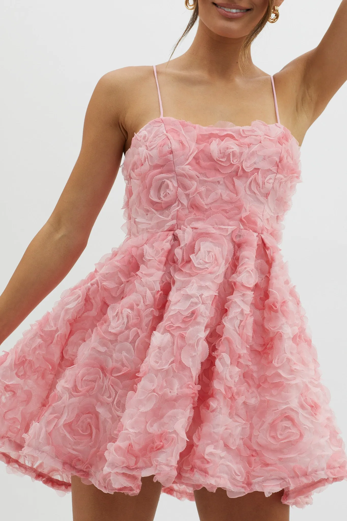 Mariela Floral Embellished Mini Dress Pink sold by Selfie Leslie product image thumbnail 3