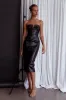 Intuition Strapless Faux Leather Dress Black sold by Selfie Leslie