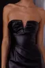 Intuition Strapless Faux Leather Dress Black sold by Selfie Leslie