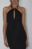 Slow Dance Chain Halter Midi Dress Black sold by Selfie Leslie