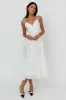 Lake Como Floral Embroidered Midi Dress White sold by Selfie Leslie