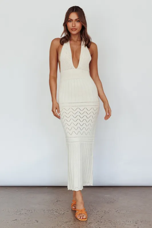 Higher Love Knit Midi Dress Vanilla sold by Selfie Leslie