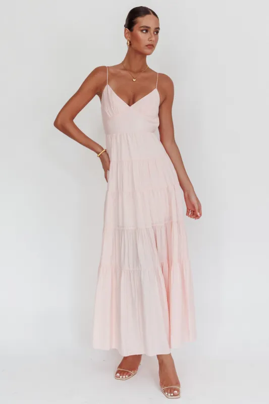 Main Attraction Cami Strap Maxi Dress Blush sold by Selfie Leslie