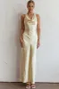 Cassiopeia Open Back Maxi Dress Butter sold by Selfie Leslie