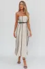 Azalea Sleeveless A-Line Midi Dress Sand sold by Selfie Leslie