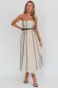 Azalea Sleeveless A-Line Midi Dress Sand sold by Selfie Leslie