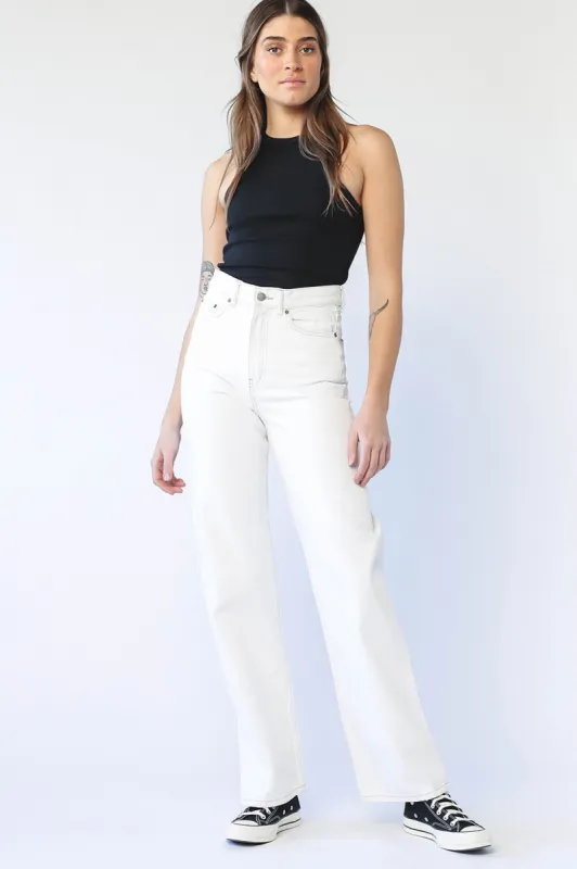 DR DENIM Echo Jeans Light Ecru sold by Selfie Leslie