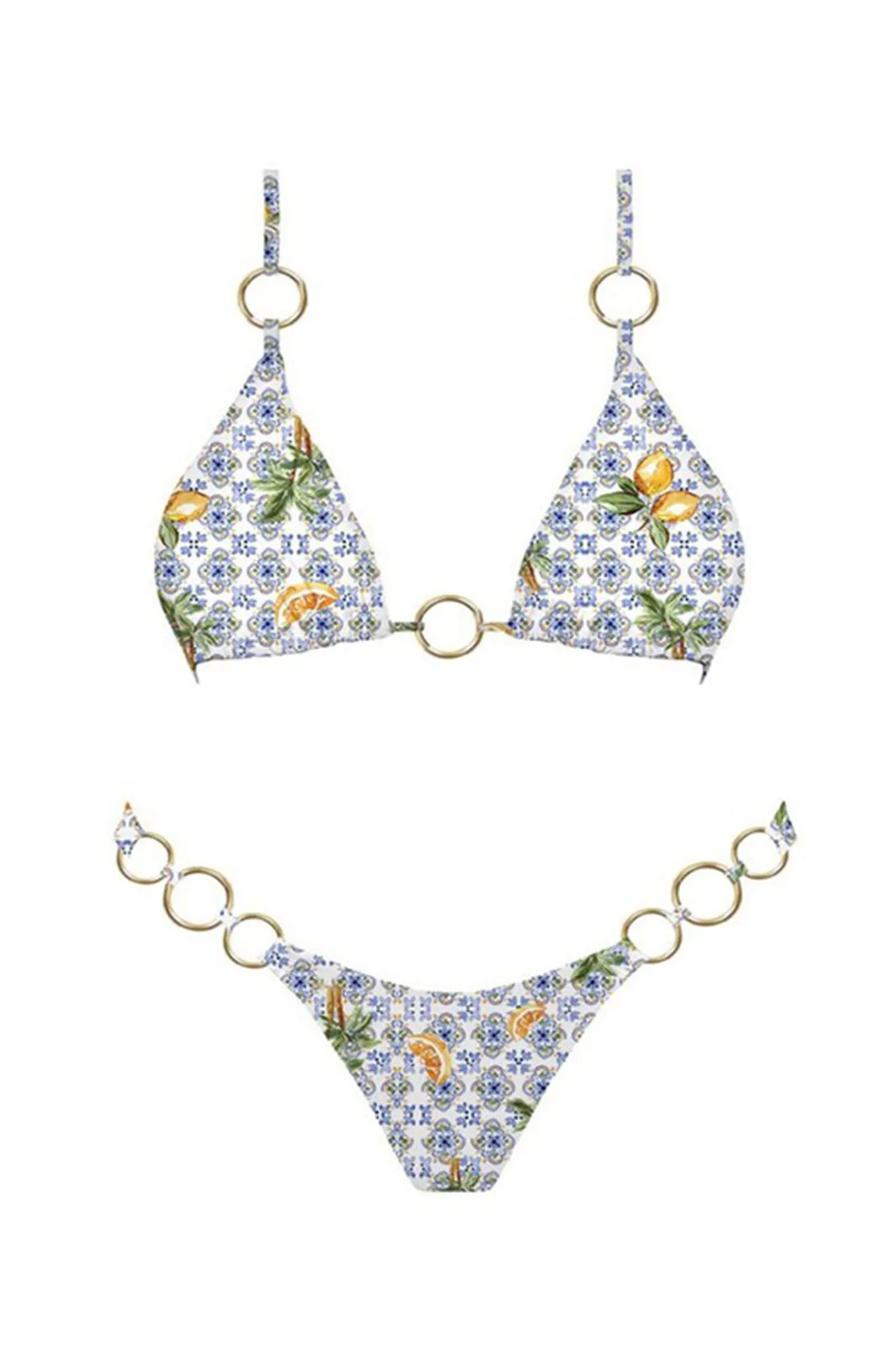 Amalfi Coast Bikini Bottom Lemon Checker sold by Selfie Leslie product image thumbnail 5