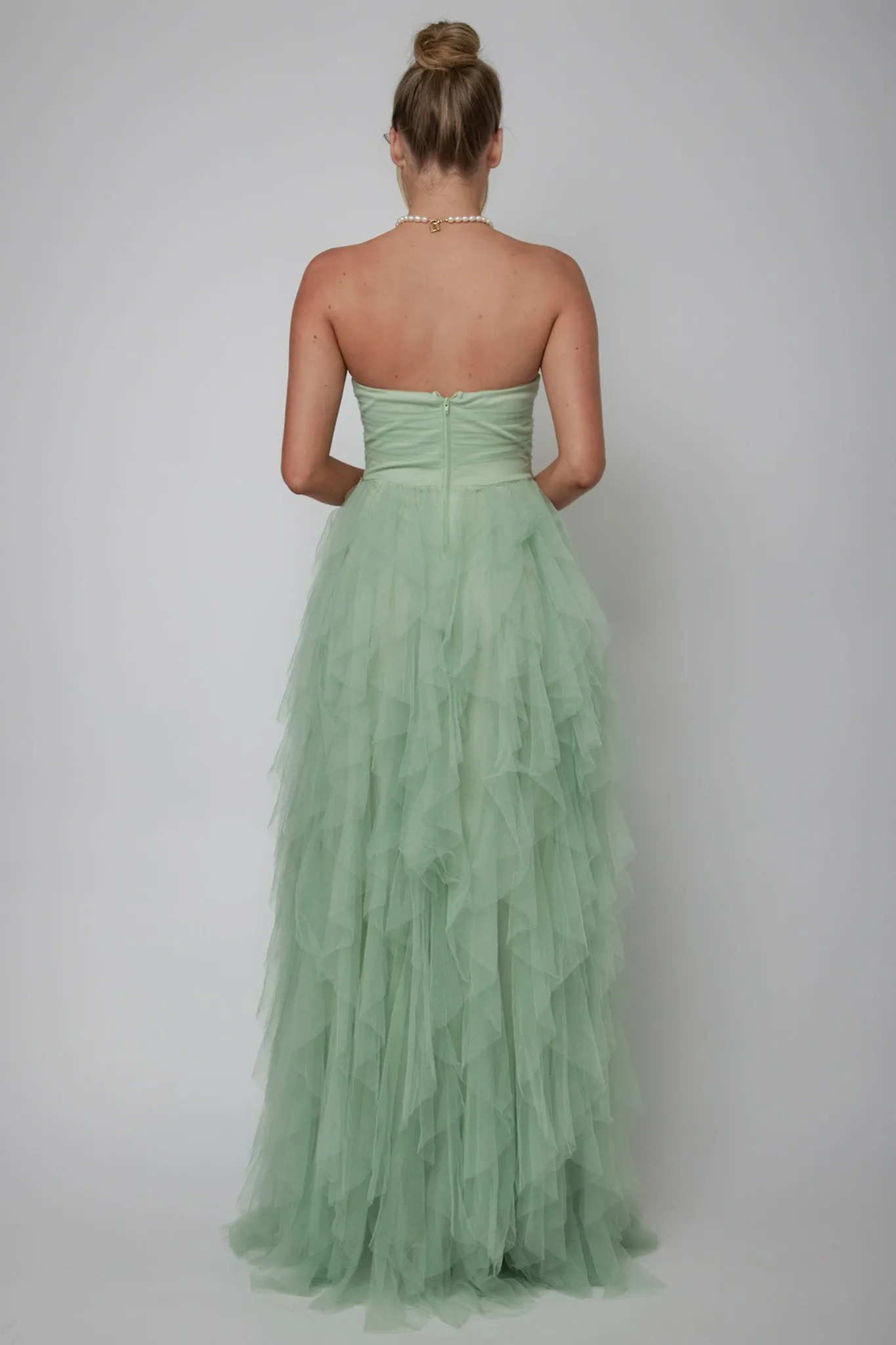 Rori Tulle Cascade Maxi Dress Sage sold by Selfie Leslie product image thumbnail 2