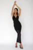 Willa Ruched Cut-Out Maxi Dress Black sold by Selfie Leslie