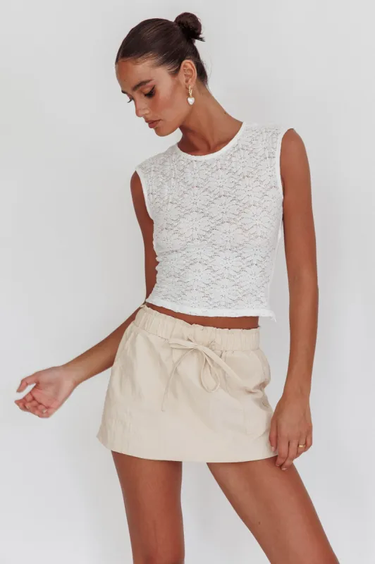 Kareesa Open Back Sleeveless Top White sold by Selfie Leslie