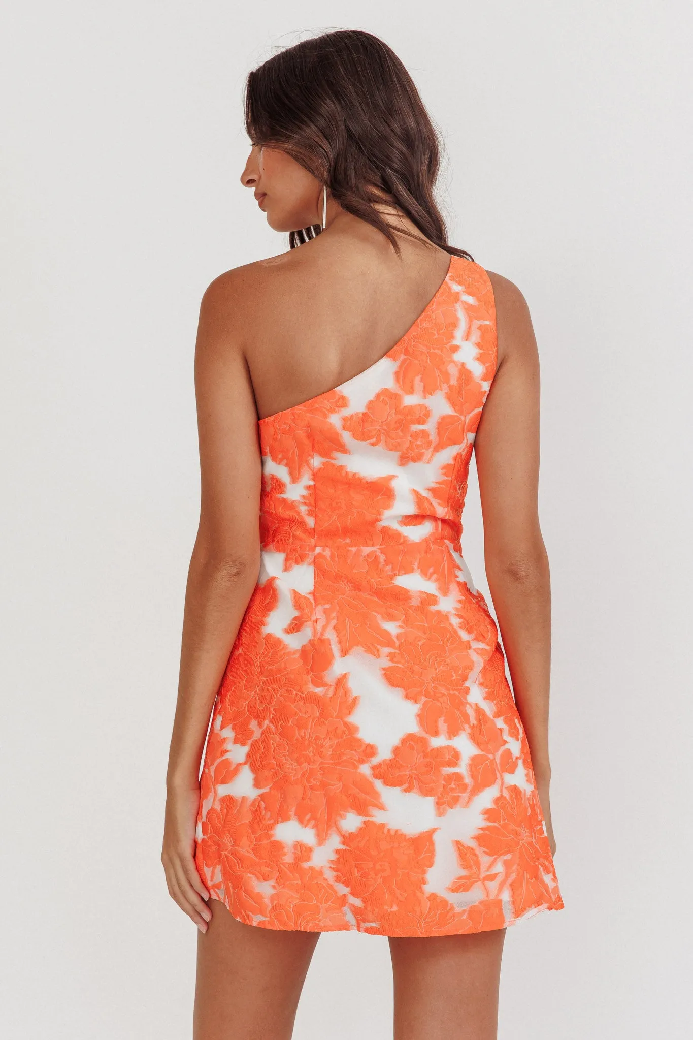 Inner Power One-Shoulder Mini Dress Orange sold by Selfie Leslie product image thumbnail 2