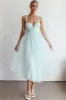 Surreal Lace-Up Back Tulle Midi Dress Mint sold by Selfie Leslie