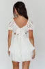 Hold My Halo Lace Sleeve Romper White sold by Selfie Leslie