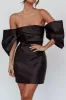 Magnolia Off-Shoulder Mini Dress Black sold by Selfie Leslie