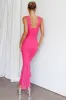 Nadia Ruched Fishtail Maxi Dress Hot Pink sold by Selfie Leslie