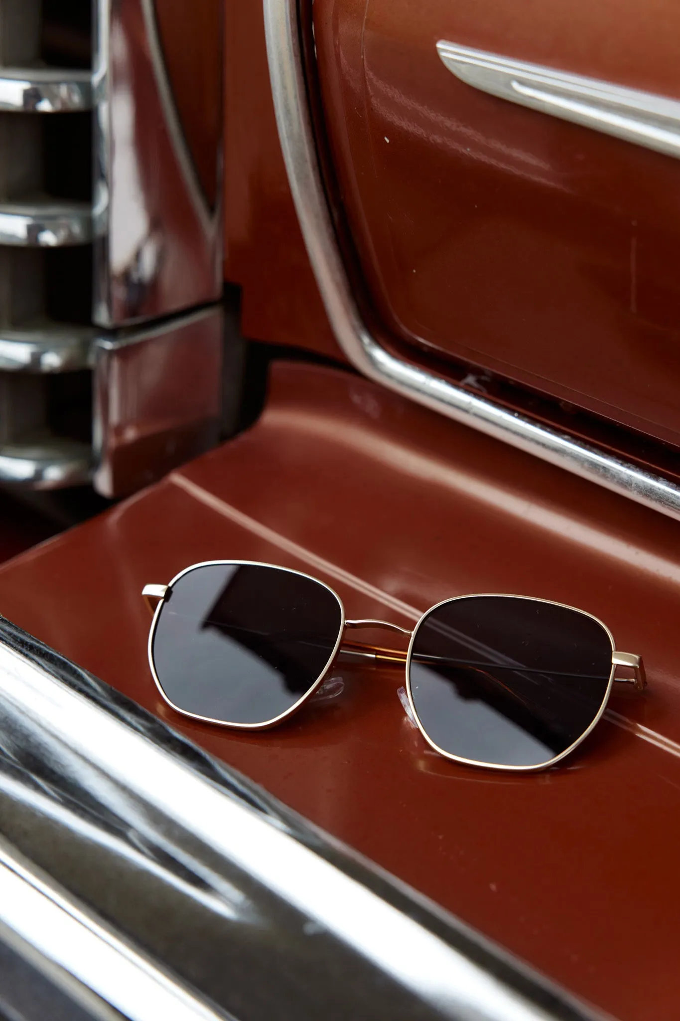 Peta And Jain Farrah Gold Aviator Sunglasses Black sold by Selfie Leslie