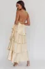 Auguste Tiered Frill Strappy Back Dress Butter sold by Selfie Leslie