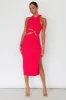 Crystal Skies Cut-Out Feature Midi Dress Fuchsia sold by Selfie Leslie