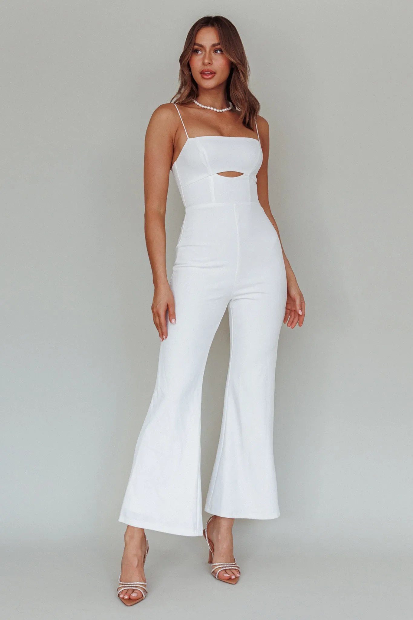 Lyrics Keyhole Jumpsuit White sold by Selfie Leslie product image thumbnail 5