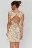 Make Memories Frill Strap Mini Dress Floral Yellow sold by Selfie Leslie
