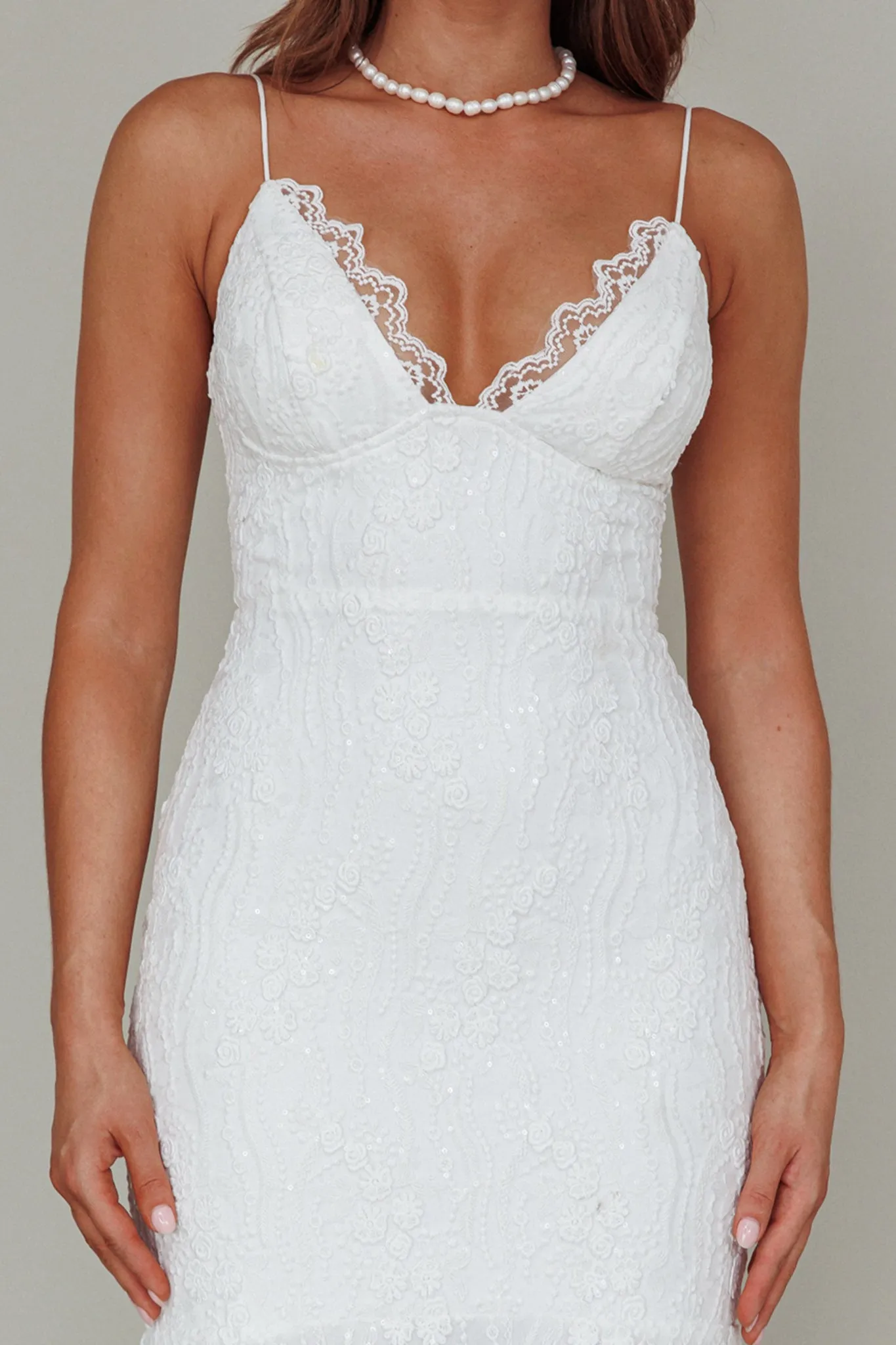 Your Beloved Lace Maxi Dress White sold by Selfie Leslie product image thumbnail 4