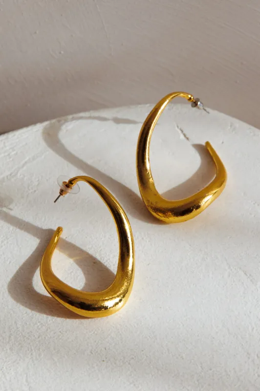 Triumph Hoop Earrings Gold sold by Selfie Leslie