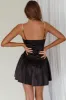 Spring Dance Flounce Hem Bow Dress Black sold by Selfie Leslie