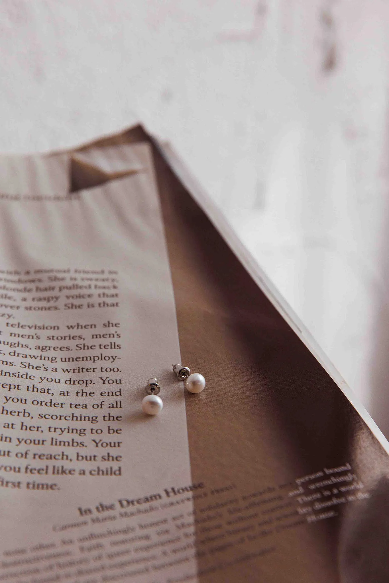 Tahyna Pearl Stud Earrings sold by Selfie Leslie product image thumbnail 5