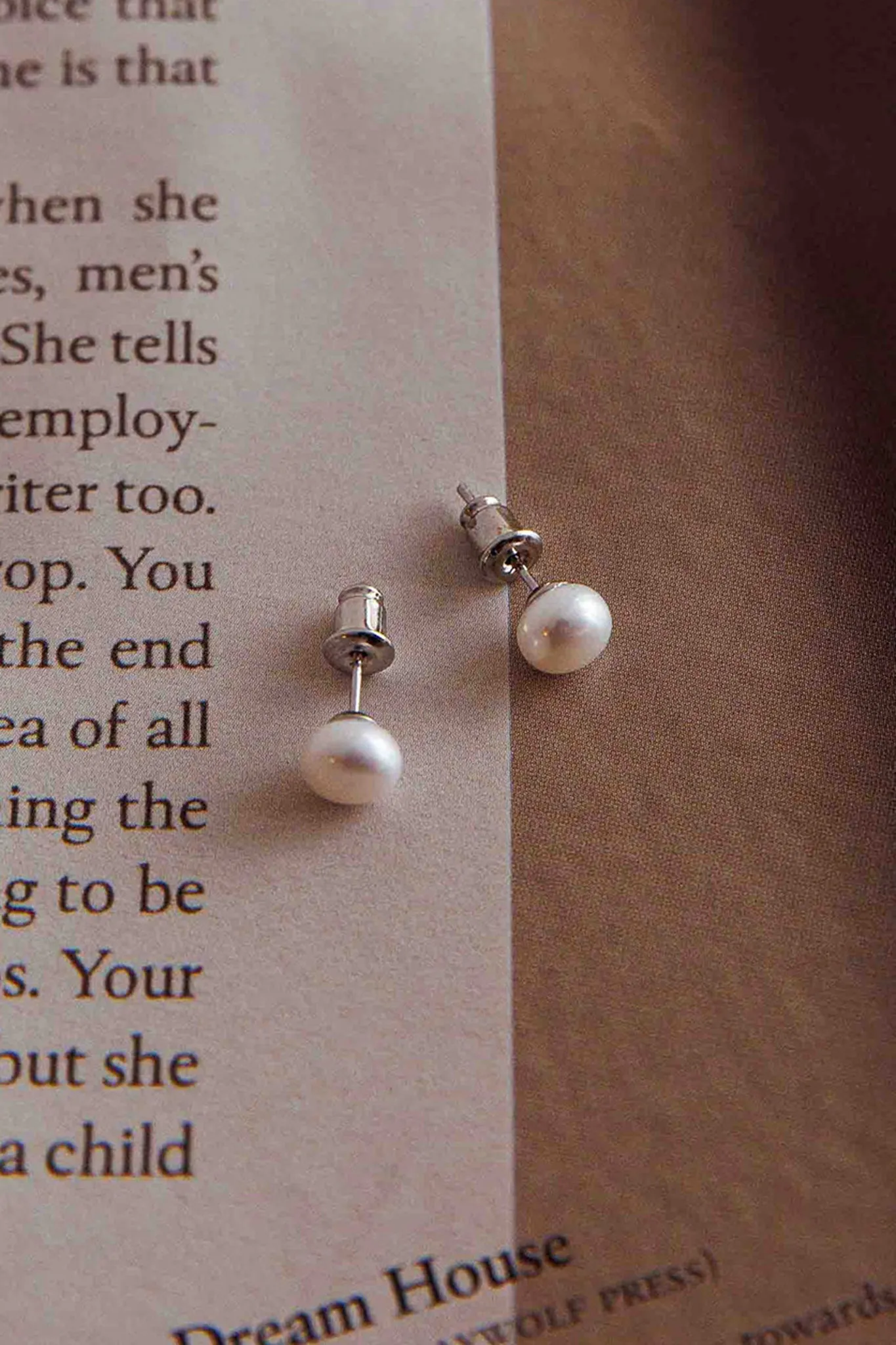 Tahyna Pearl Stud Earrings sold by Selfie Leslie product image thumbnail 2