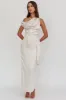 Tova Draped One-Shoulder Maxi Dress Champagne sold by Selfie Leslie