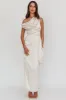 Tova Draped One-Shoulder Maxi Dress Champagne sold by Selfie Leslie